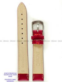 Skórzany pasek do zegarka Pacific W83N.12.4.4, 12 mm, Czerwony