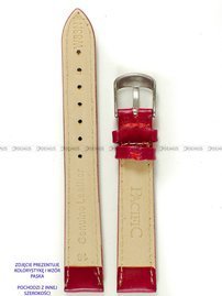 Skórzany pasek do zegarka Pacific W83N.20.4.4, 20 mm, Czerwony