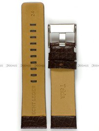 Skórzany pasek do zegarka Tekla PT30.24.2, 24 mm, Brązowy