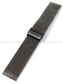 Bransoleta mesh do zegarka - Pacific MS-10-1-24MM - 24 mm - Czarna