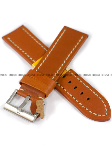 Skórzany pasek do zegarka Diloy 377EA.24.8, 24 mm, Brązowy