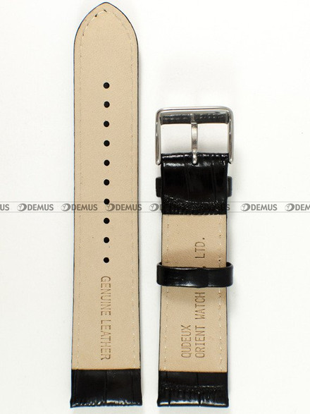 Skórzany pasek do zegarka Orient UDEUXSB, 22 mm, Czarny