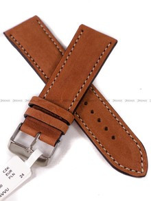 Skórzany pasek do zegarka LAVVU LSRUH24, 24 mm, Brązowy
