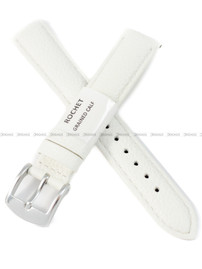 Pasek skórzany do zegarka - Rochet Boston 6020502 - 16 mm - Biały