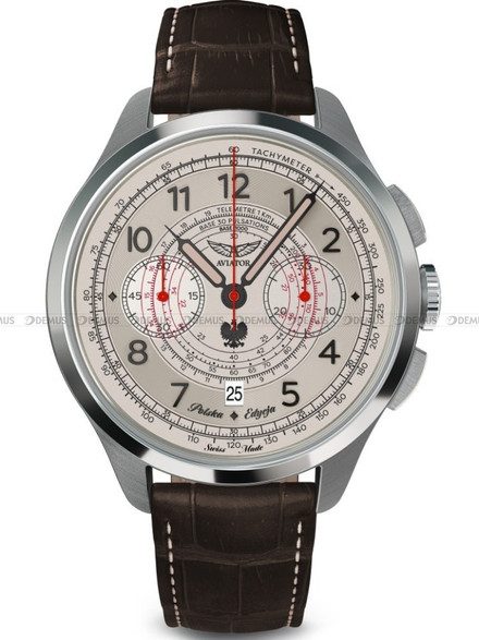 Zegarek Męski Aviator Heritage Chronograph Trimeter V.4.40.0.351.4 PL - Limitowana, Polska edycja