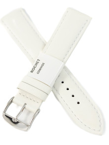 Pasek skórzany do zegarka - Rochet Miami 5412002ST - 20 mm - Biały