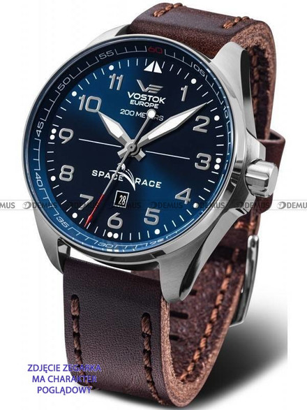 Pasek skórzany do zegarka Vostok Europe Space Race YN55-325A661 - 22 mm