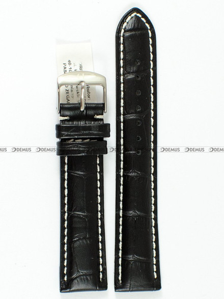 Skórzany pasek do zegarka Horido 0182.01.20S, 20 mm, Czarny