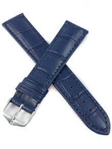 Skórzany pasek do zegarka Hirsch 01028080-2-20, 20 mm, Niebieski