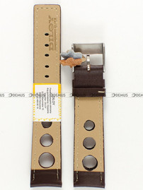 Skórzany pasek do zegarka Diloy P355.20.2, 20 mm, Brązowy