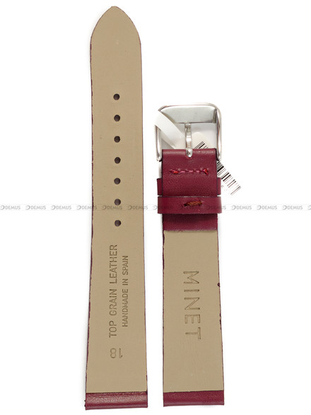 Pasek skórzany do zegarka - Minet MSSUV18 - 18 mm