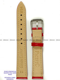 Skórzany pasek do zegarka Pacific W94.20.4.4, 20 mm, Czerwony