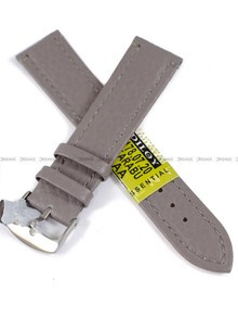 Skórzany pasek do zegarka Diloy P178.20.7, 20 mm, Popielaty
