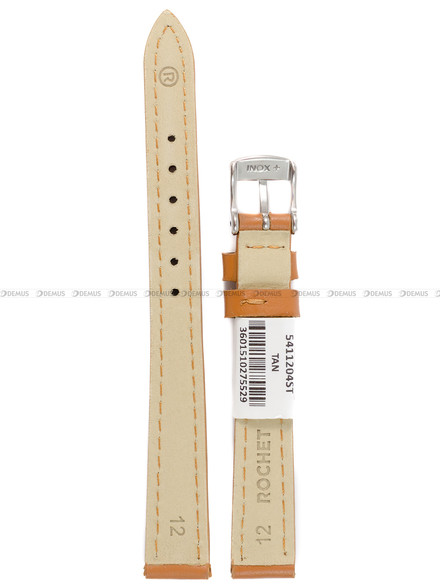 Pasek skórzany do zegarka - Rochet Miami 5411204ST - 12 mm - Brązowy