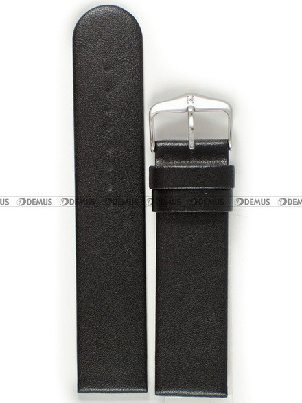 Skórzany pasek do zegarka Hirsch 17872050-2-22, 22 mm, Czarny