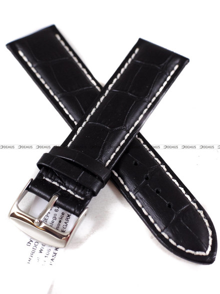 Skórzany pasek do zegarka Horido 0182.01.22S, 22 mm, Czarny