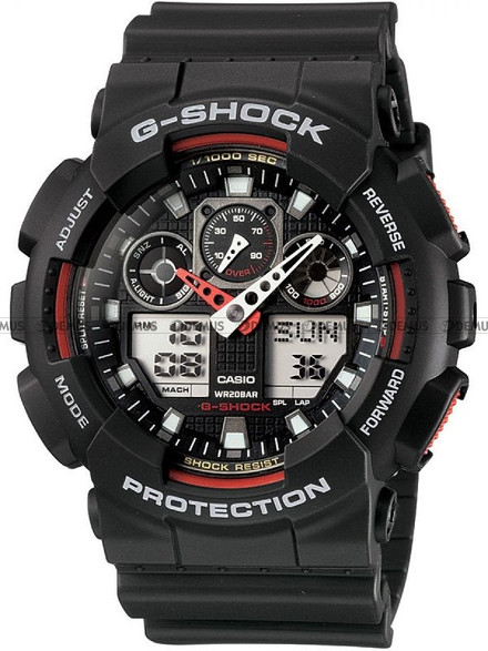 Zegarek Casio G-Shock GA-100-1A4ER Męski, Kwarcowy, Wskazówkowo-Elektroniczny