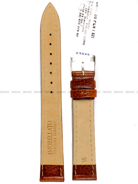Skórzany pasek do zegarka Morellato A01U0753333037CR16, 16 mm, Brązowy