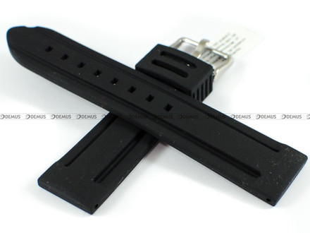 Silikonowy pasek do zegarka Horido 0011.01.22S, 22 mm, Czarny