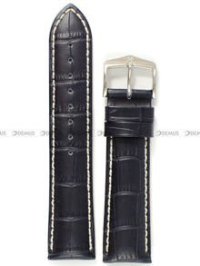 Skórzany pasek do zegarka Hirsch 10302880-2-22, 22 mm, Niebieski