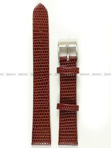 Skórzany pasek do zegarka Tekla PT7.14.41, 14 mm, Bordowy