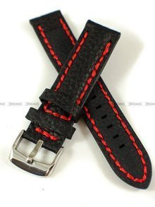 Skórzany pasek do zegarka Pacific W24.20.1.4v2, 20 mm, Czarny