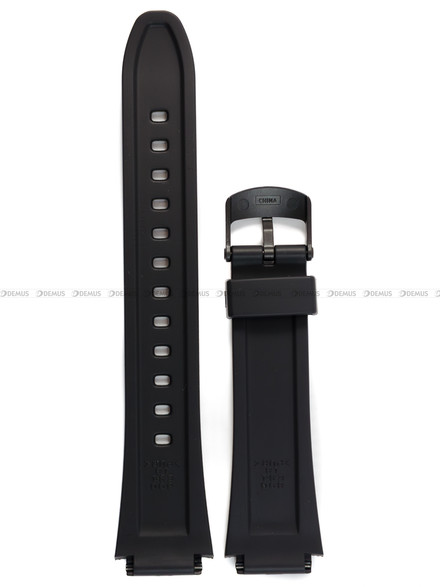 Pasek do zegarka z tworzywa Casio AW-81, 18 mm, Czarny