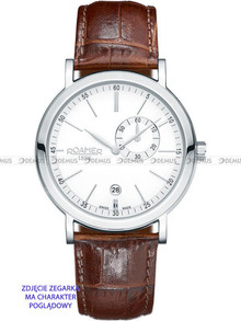 Pasek skórzany do zegarka Roamer 934950 41 15 05 - 22 mm - z klamerką