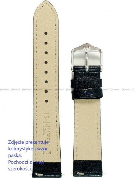 Pasek skórzany do zegarka - Hirsch Osiris 03475080-2-18 - 18 mm