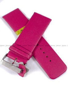 Skórzany pasek do zegarka Diloy 327.28.14, 28 mm, Purpurowy