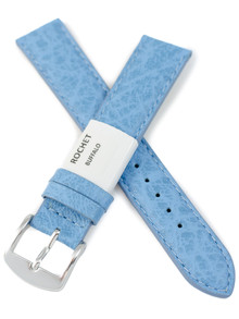 Pasek skórzany do zegarka - Rochet Buffalo 5020611 - 18 mm - Niebieski