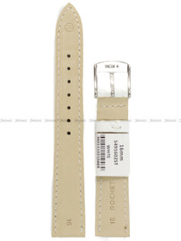 Pasek skórzany do zegarka - Rochet Charleston 5491602ST - 16 mm - Biały