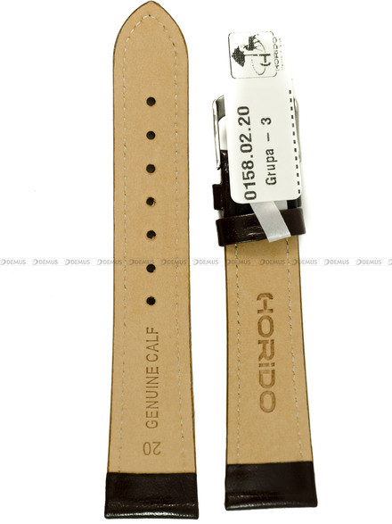 Skórzany pasek do zegarka Horido 0158.02.22S, 22 mm, Czarny