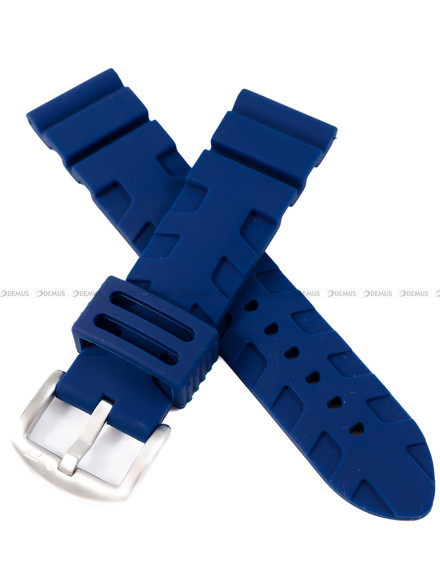 Niebieski pasek silikonowy do zegarka Vostok Europe EXPEDITION NORTH POLE - Polar Spruce VR42-595A733 - 24 mm