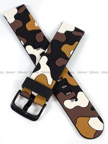 Silikonowy pasek do zegarka Demus PGS1.20.2.1.7, 20 mm, Biały, Brązowy, Czarny