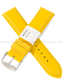 Pasek skórzany do zegarka - Rochet Neptune 7230809 - 22 mm - Żółty