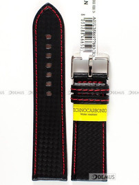 Skóropodobny pasek do zegarka Morellato A01U3586977883CR24, 24 mm, Czarny