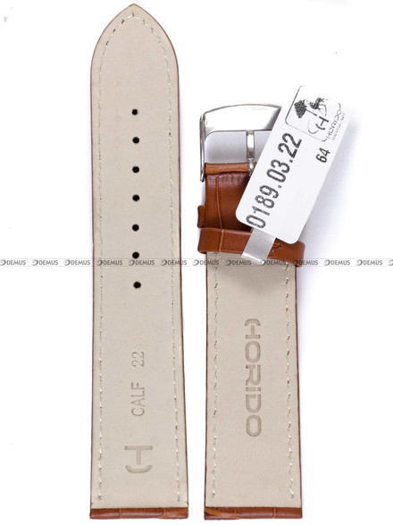 Skórzany pasek do zegarka Horido 0189.03.22S, 22 mm, Brązowy