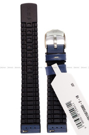 Skórzano-kauczukowy pasek do zegarka Hirsch 0915075080-2-18, 18 mm, Niebieski