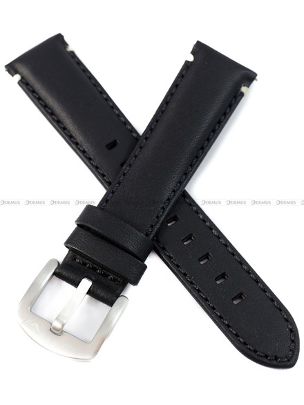Pasek skórzany czarny do zegarka Vostok Europe N-1 Rocket NH35A-125A747 - 20 mm