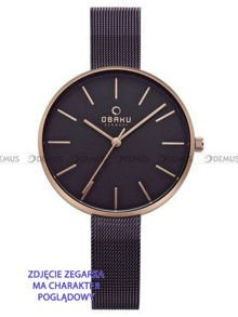 Siateczkowa (mesh) bransoleta do zegarka Obaku V211LXVNMN, 12 mm, Brązowa