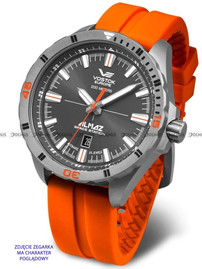 Silikonowy pasek do zegarka Vostok VE-Almaz-22-Silicon-Orange, 22 mm, Pomarańczowy