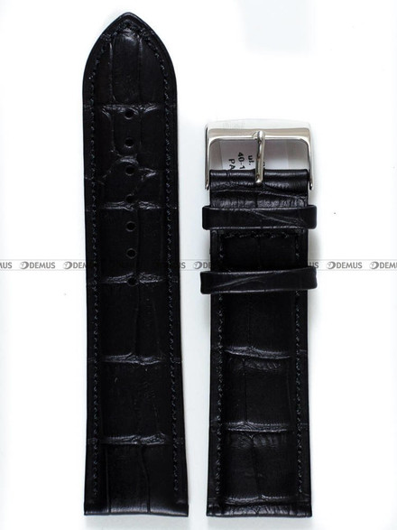 Skórzany pasek do zegarka Horido 0189.01.24S, 24 mm, Czarny