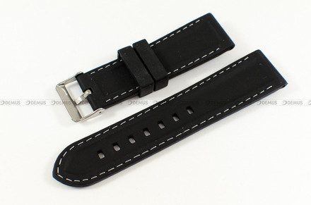 Pasek do zegarka z tworzywa Chermond PG1.24MM.1.7, 24 mm, Czarny
