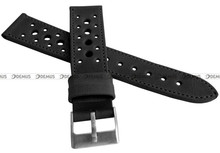 Skórzany pasek do zegarka LAVVU LSGUB22, 22 mm, Czarny