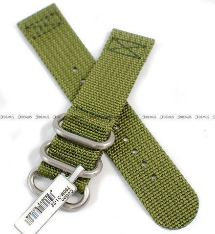 Pasek Bawełniany do zegarka - Fluco Cotton 760M-31-22 - 22 mm