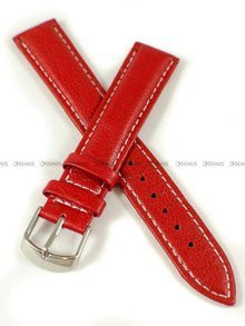 Skórzany pasek do zegarka Pacific W70L.18.4.7, 18 mm, Czerwony