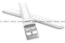 Skórzany pasek do zegarka Minet MSBUW22, 22 mm, Biały