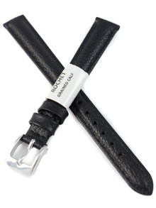 Pasek skórzany do zegarka - Rochet Boston 6020301 - 12 mm - Czarny