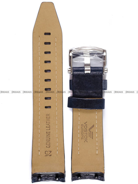 Pasek skórzany do zegarka Vostok Europe Lunokhod 6S21-620A630 - 25 mm